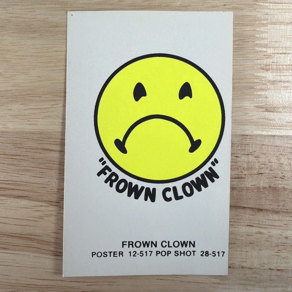 Psychedelic Blacklight Neon Vintage Pop Shot Poster Sticker 4.75x3" FROWN CLOWN